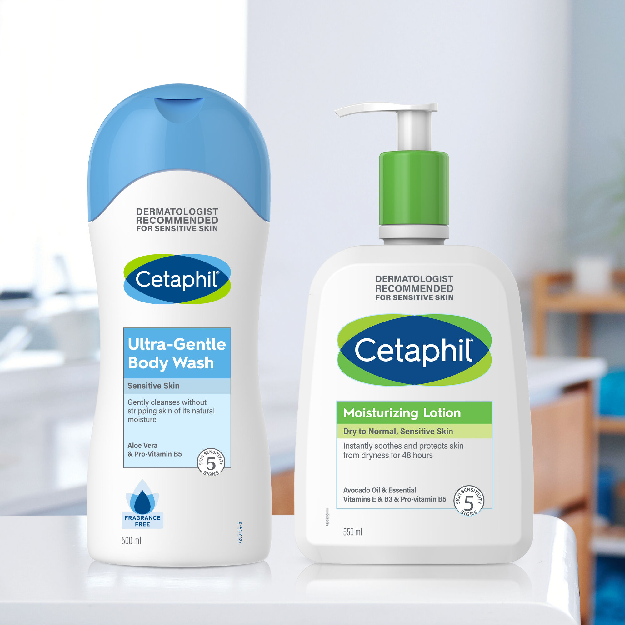 Cetaphil gentle body wash & moisturizing lotion