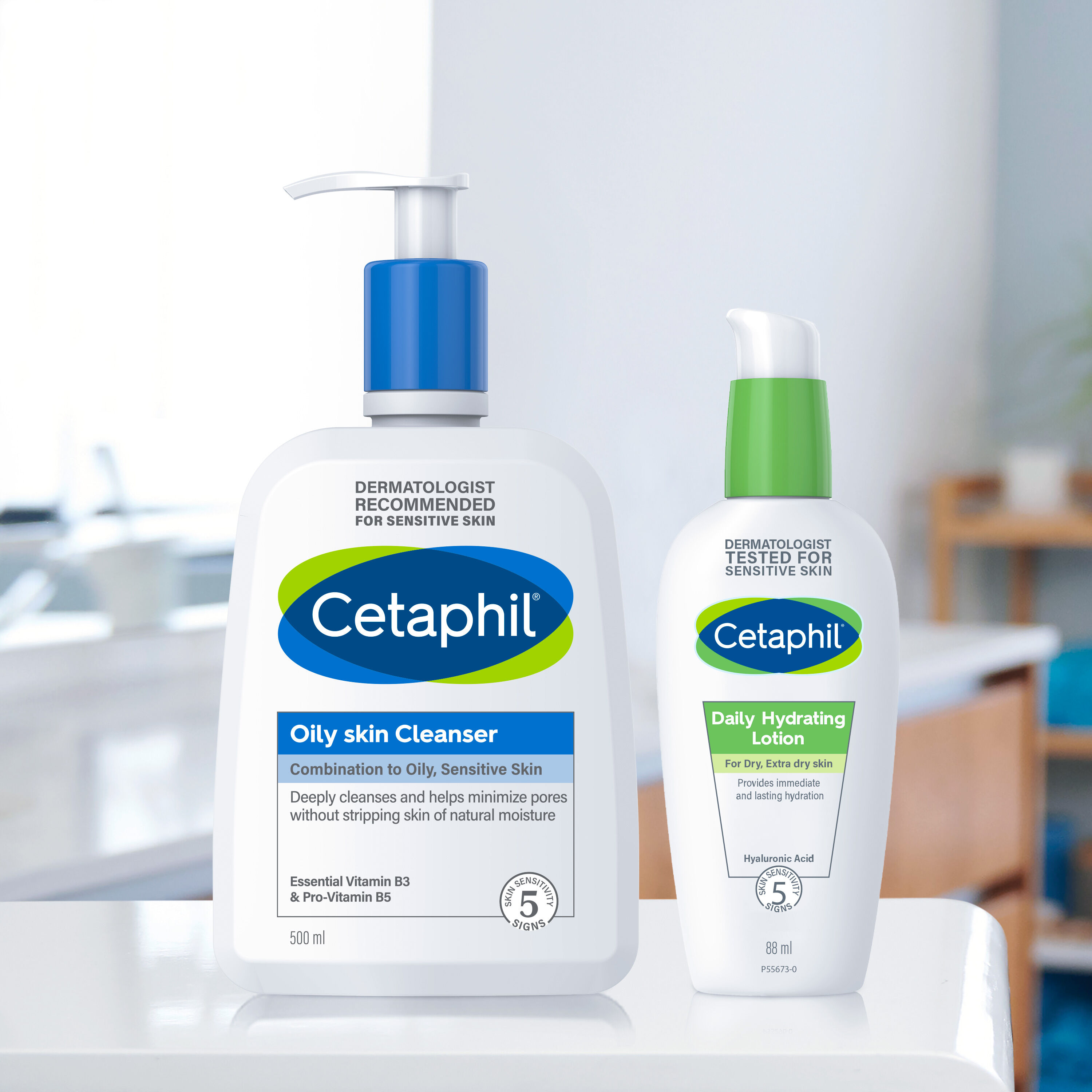 Oily skin cleanser & daily hydrating lotion